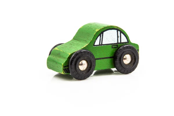 Houten ' groene ' auto Toy — Stockfoto