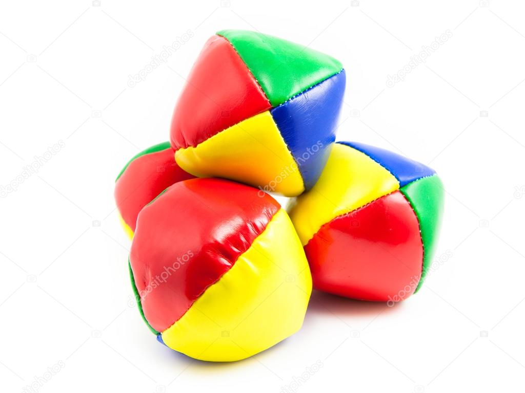 Isolated Colorful Juggling Balls