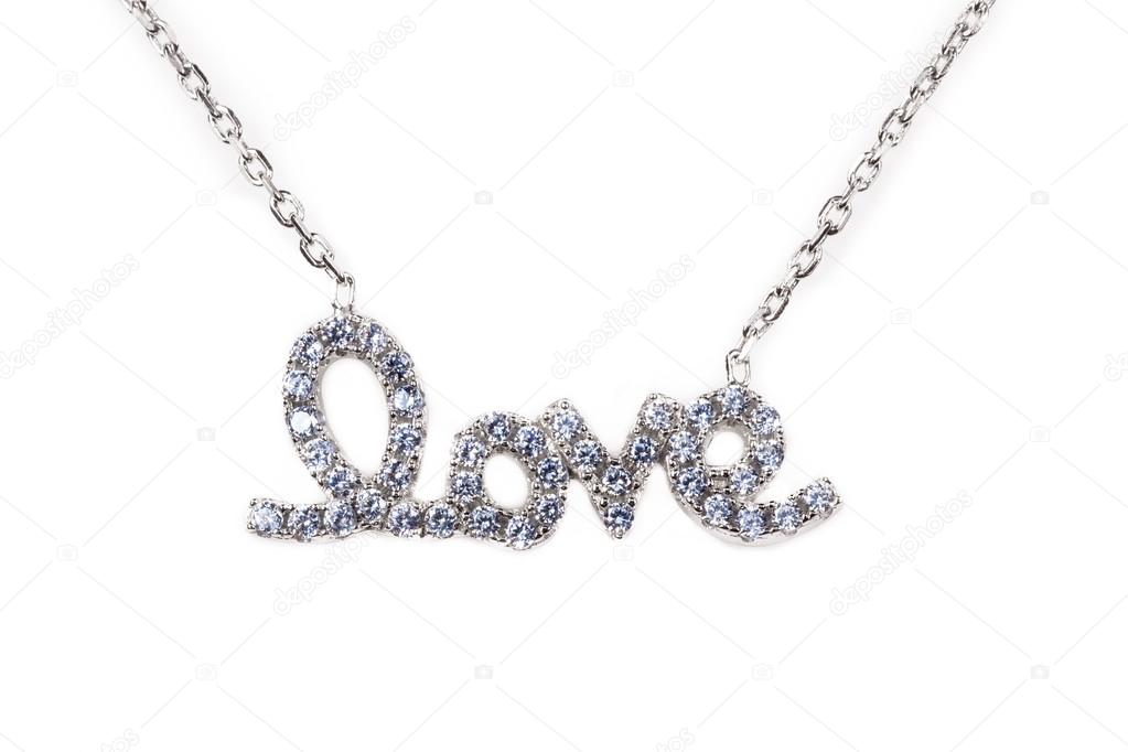 Silver love pendant 