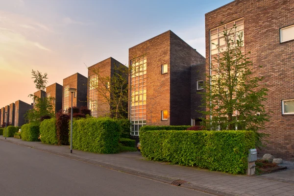 Modern european street in the afternoon sun — Stock Photo, Image