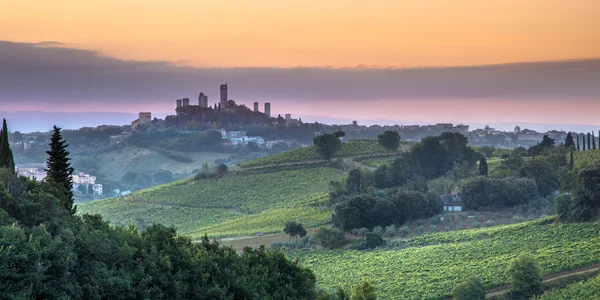 San gimignano landskap, Italien — Stockfoto