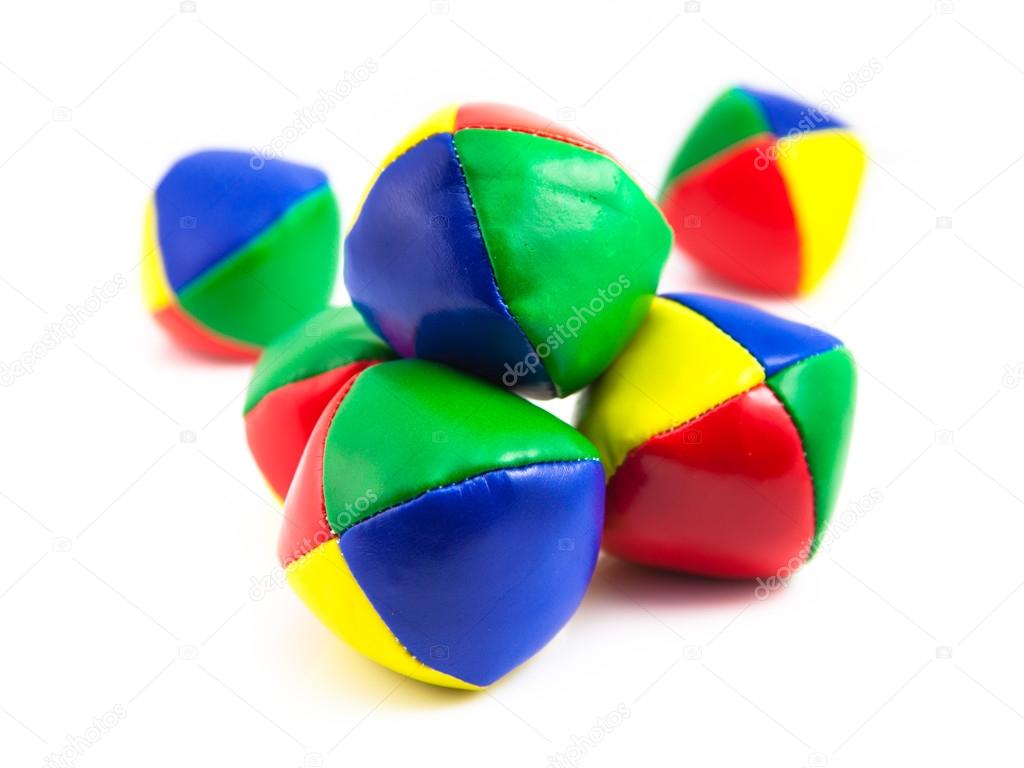 Isolated Colorful Juggling Balls