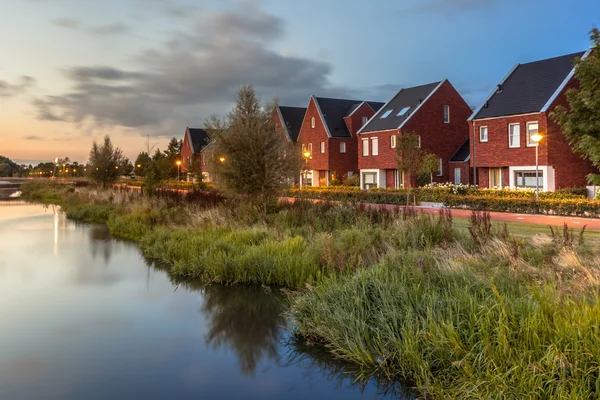 Modern Eco friendly suburban street — Stock Photo, Image