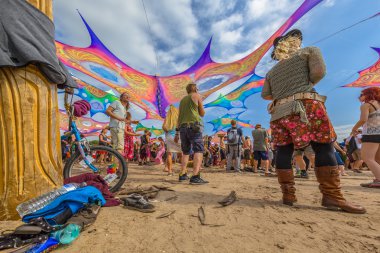 Dekorasyon ayakkabı Bisiklet ve parti insanlar