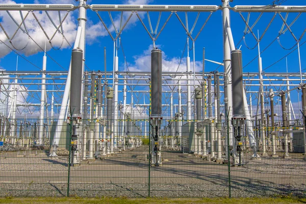 Brand new high voltage Power substation — Stock Photo, Image