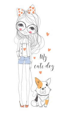 köpek ile şirin kız