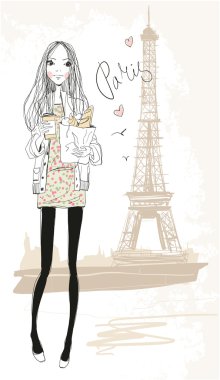 Gıda ile alışveriş kız