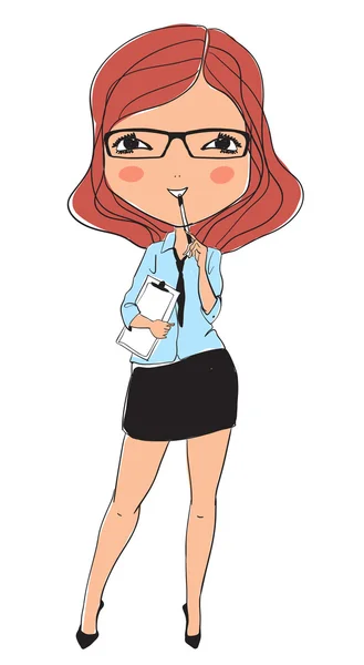 Cartoon Character of Businesswoman — Stock Vector
