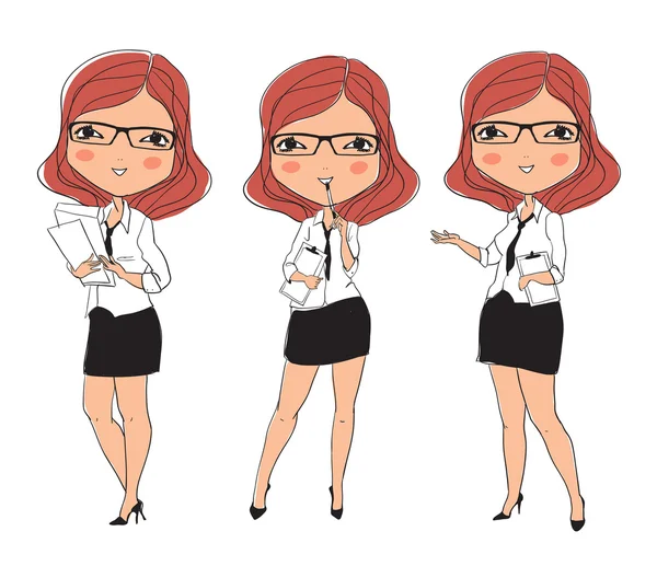 Successful businesswomen set — Stock Vector