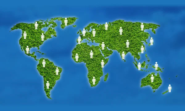 Ecology world map background — Stock Photo, Image