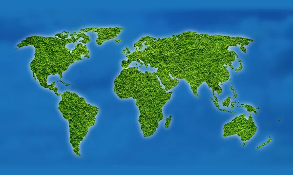 Иллюстрация карты мира экологии — стоковое фото