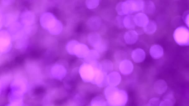 Desfocado roxo bokeh movimento luz fundo — Vídeo de Stock