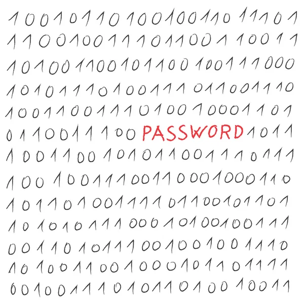 Concept binary system password background — Stock Photo, Image