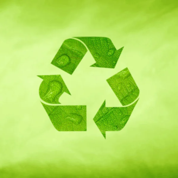 Creative modern green recycle symbol — Stock Photo, Image