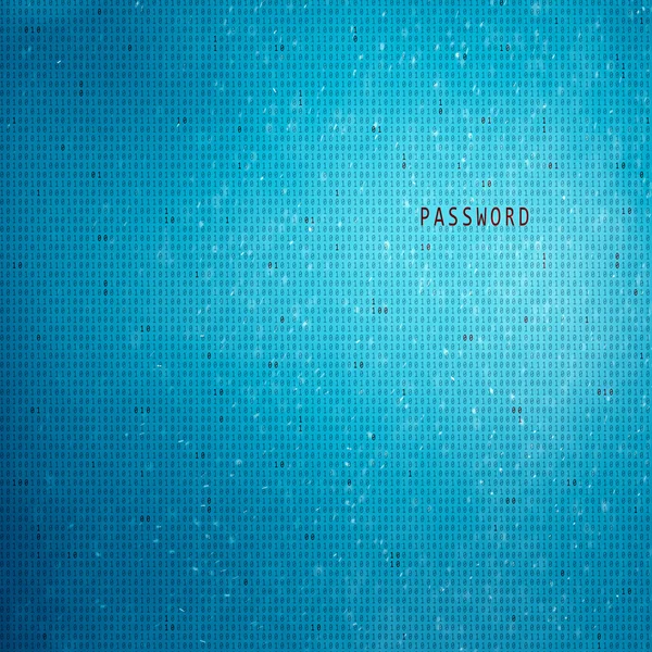 Conceptual blue colored binary code with password — Stock Photo, Image