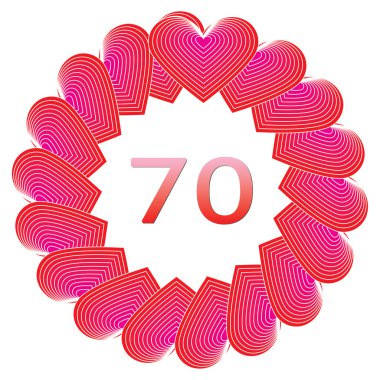 Happy birthday sign for 70 years