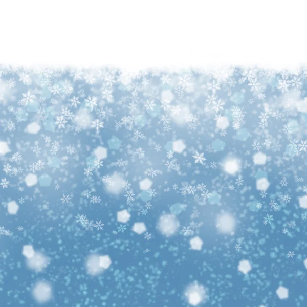 Blue abstract blurry snowfall — 图库照片