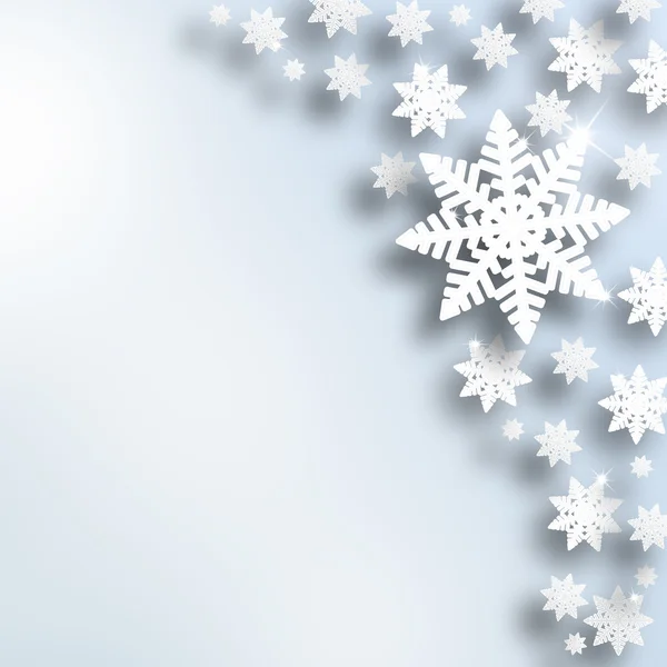 Nuovo anno astratto fiocco di neve illustrazione sfondo — Foto Stock