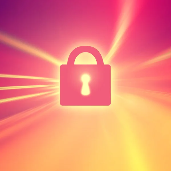 Concept closed padlock on motion blurred background — Stock Photo, Image