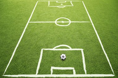 Futbol topu arka plan taslağı futbol sahası