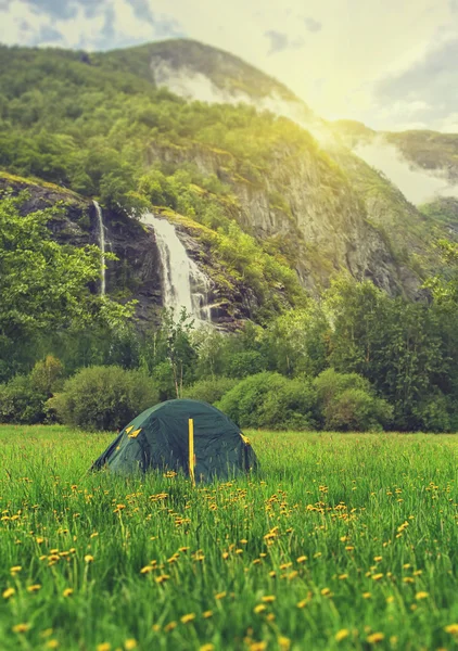 Été au camping Norvège — Photo