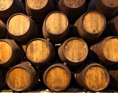 Sarımsı kahverengi portwine, Porto, Portekiz ahşap varil satır