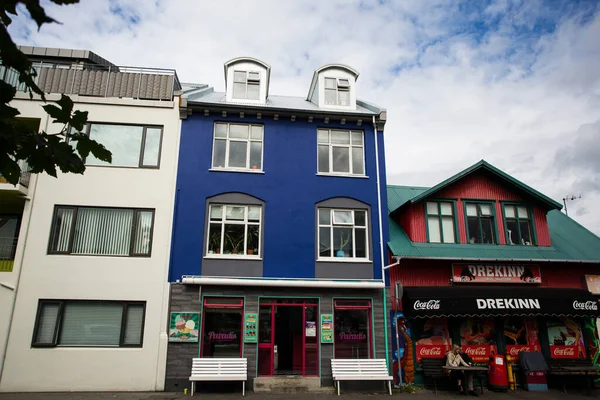 Beautiful Street Colorful Buildings Reykjavik Iceland — Stock Photo, Image