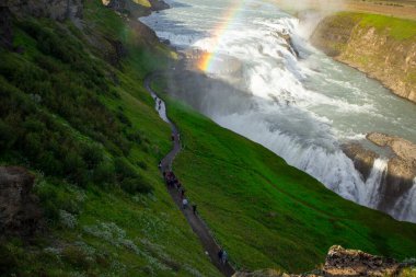 Gulfoss (Golden Falls) Şelalesi İzlanda, 17 Temmuz 2016