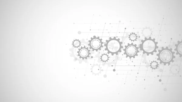 Çarklar ve dişli tekerlek mekanizmaları. Yüksek teknoloji dijital teknoloji ve mühendislik. Soyut teknik arkaplan