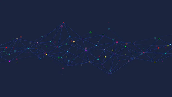 Абстрактний Технологічний Фон Підключенням Точок Ліній Цифрова Технологія Глобального Мережевого — стоковий вектор