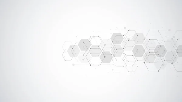 Modèle Hexagones Vectoriels Fond Abstrait Géométrique Avec Des Éléments Hexagonaux — Image vectorielle