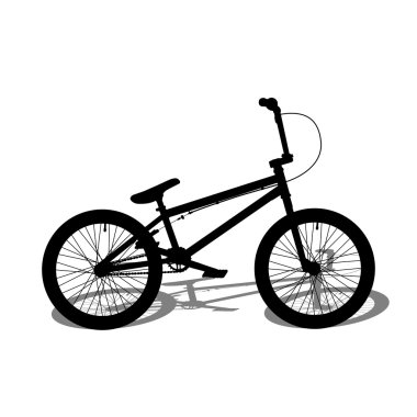 Anahat biçiminde gölge ile Bisiklet