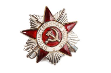 Büyük Vatanseverlik Savaşı sırasını. beyaz izole. açıklayıcı yazı işleri.