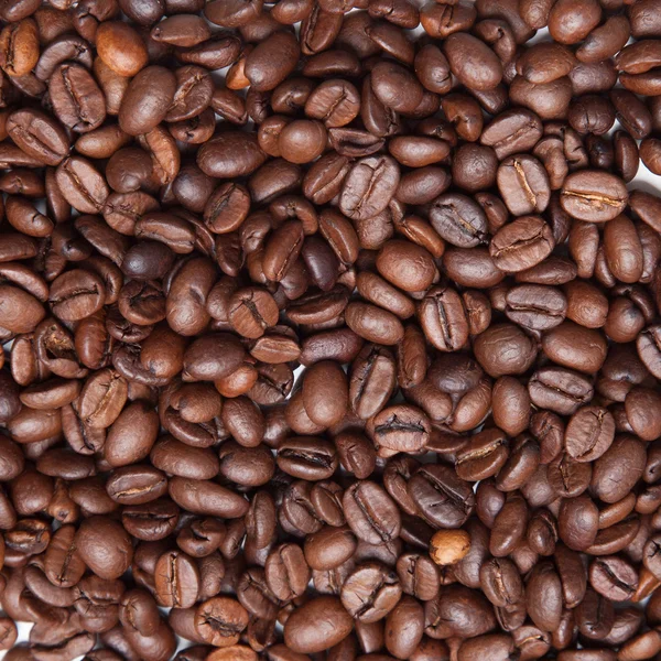 Kaffeebohnen Nahaufnahme Hintergrund. Ansicht von oben — Stockfoto
