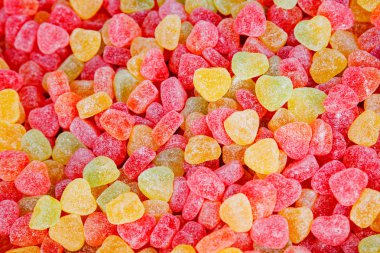 Renkli jöle şekerler closeup makro doku