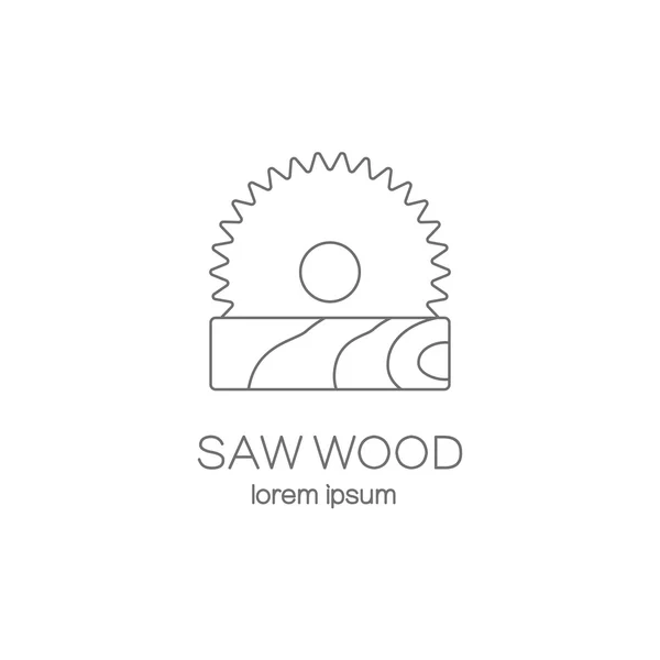 Saw wood logotype design templates. — ストックベクタ