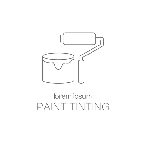 Paint tinting logotype design templates. — Stockový vektor