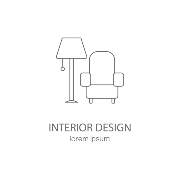 Furniture logo design — Stock Vector