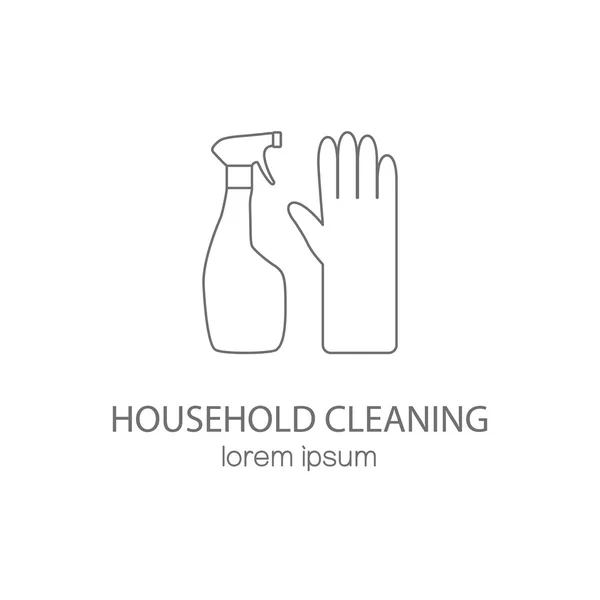 Modelos de design de logotipo de limpeza para uso doméstico . —  Vetores de Stock