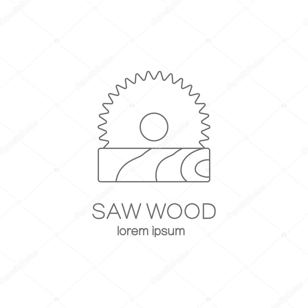 Saw wood logotype design templates. Modern easy to edit logo template. Vector logo design series.