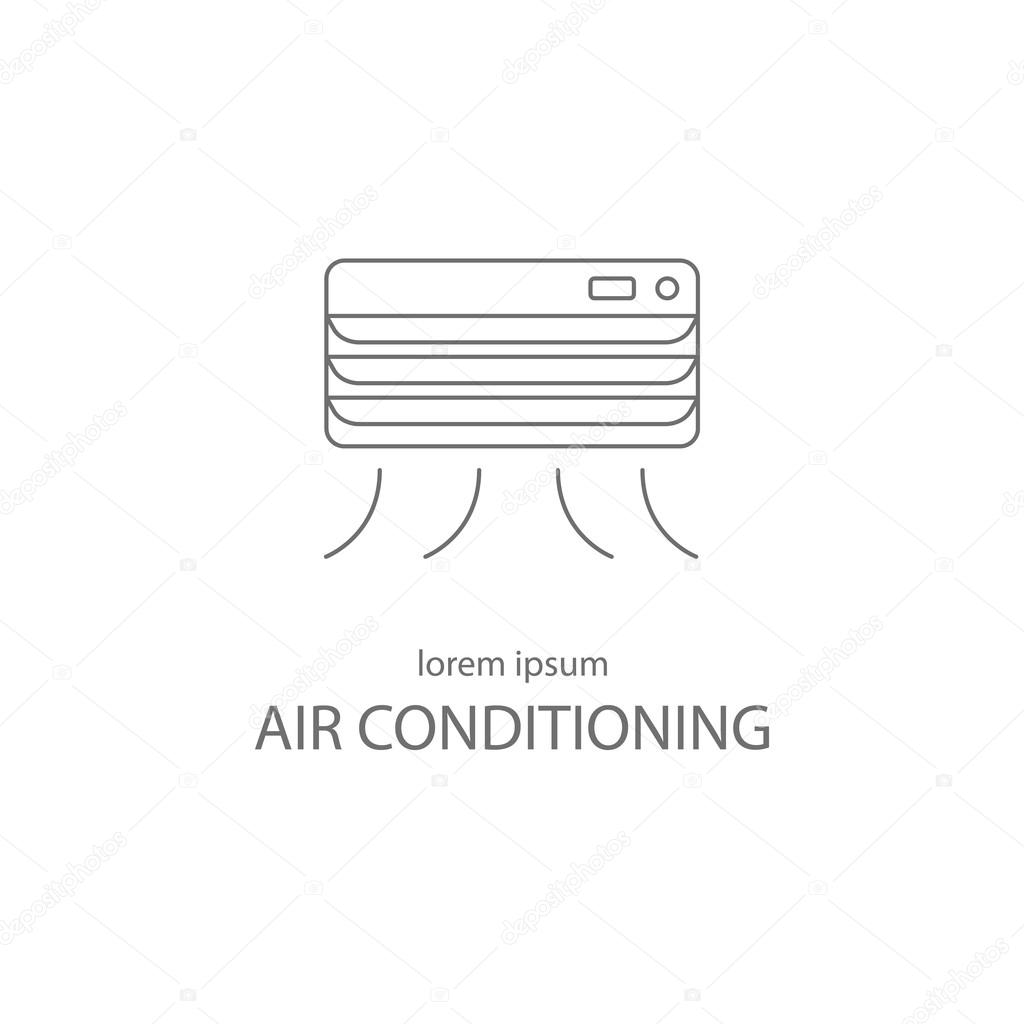Air conditioning service logotype design templates.