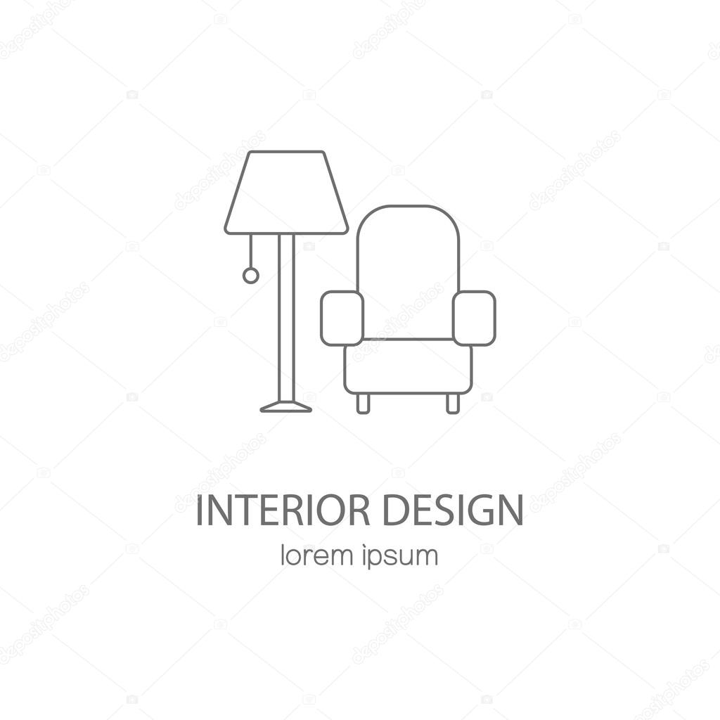 Interior design logotype design templates. Modern easy to edit logo template. Vector logo design series.