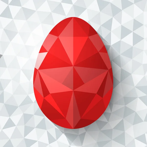 Polígono de diseño plano de huevo de Pascua aislado — Vector de stock