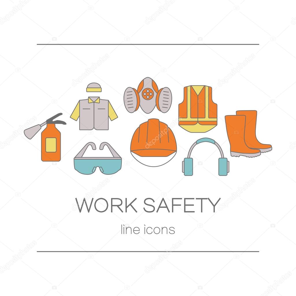 Concept of title site page or banner for safety work