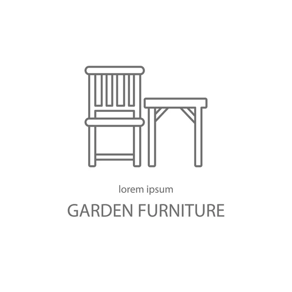 Šablony návrhu logotypu zahradní nábytek. — Stockový vektor