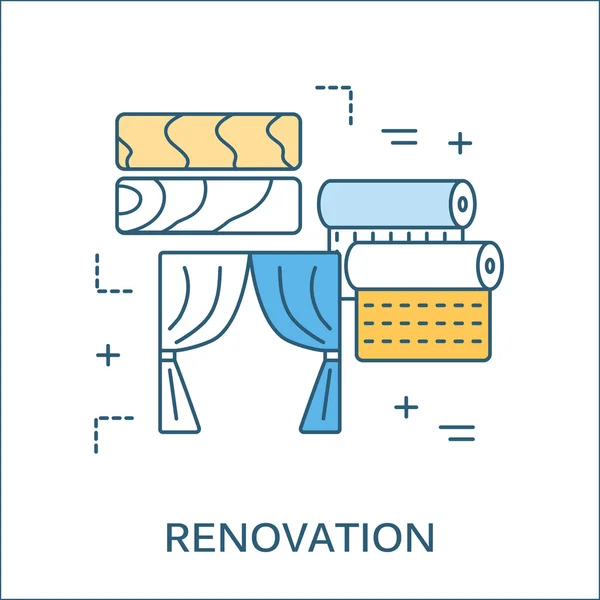 Diseño plano de línea delgada de herramientas de construcción — Vector de stock