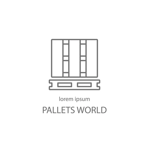 İnce çizgi vektör logosu Paletler.