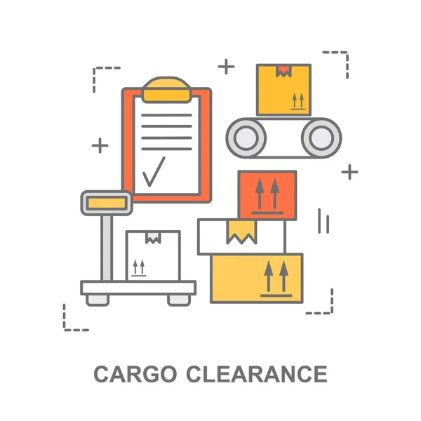 Cargo clearance web banner — Stock vektor