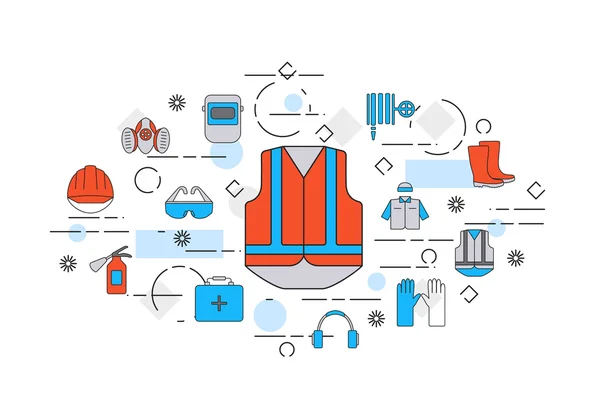 İnce çizgi düz tasarım afiş Emanet iş