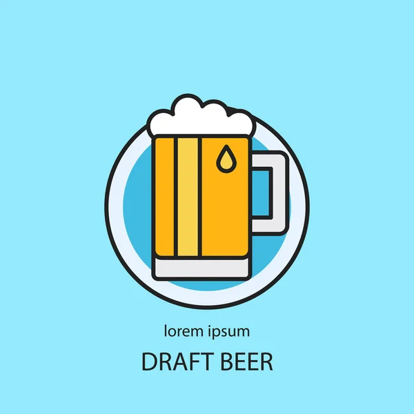 Proyecto de plantilla de logotipo de cerveza — Vector de stock